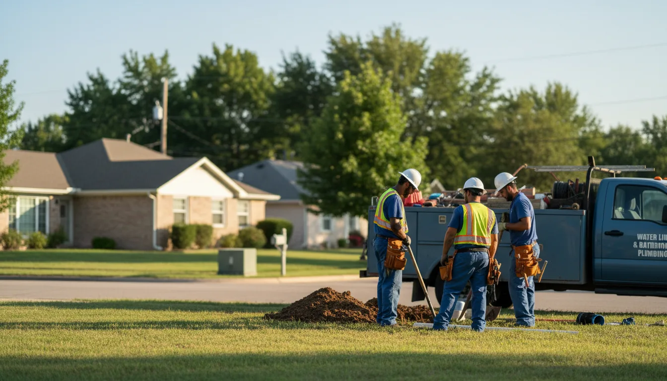 Residential water line and bathroom plumbing service in Oak Ridge, PA